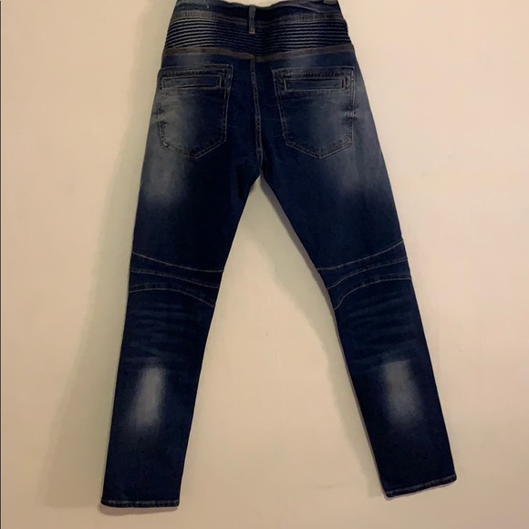 FASHION NOVA MEN navy ragged look jeans size 30. - Picture 5 of 10